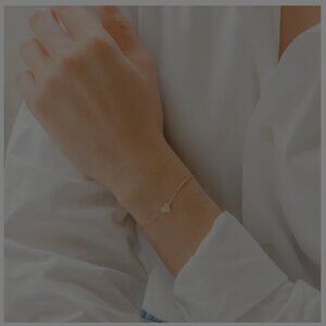1pc Mini Love Heart Shaped Beads Thin Chain Bracelet/Anklet Elegant Alloy